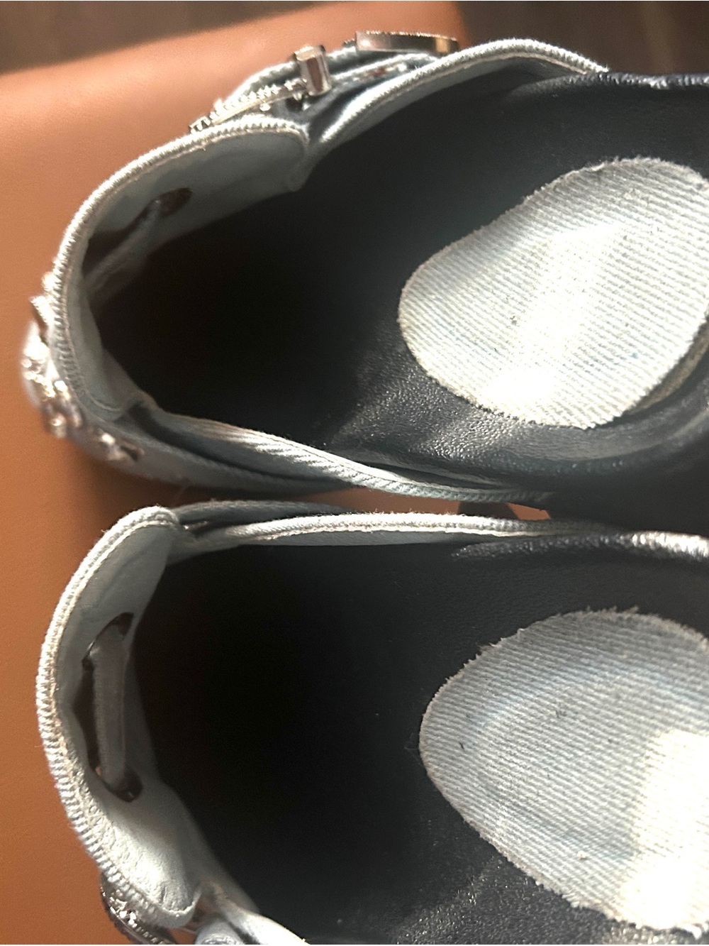 AKIRA Light Blue Embellished Slip-On Mule - Picture 2 of 5